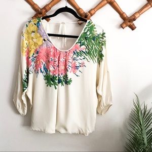 Tibi | Silk Floral Print Blouse